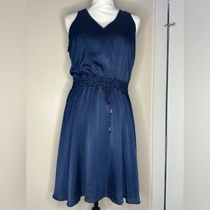 New with tags Banana Republic blue dress, honeycomb pattern, size 6